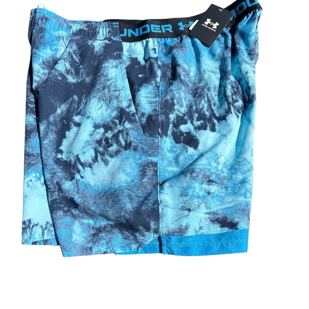 Under Armour Blue and Navy Tie-Dye Athletic Shorts XL